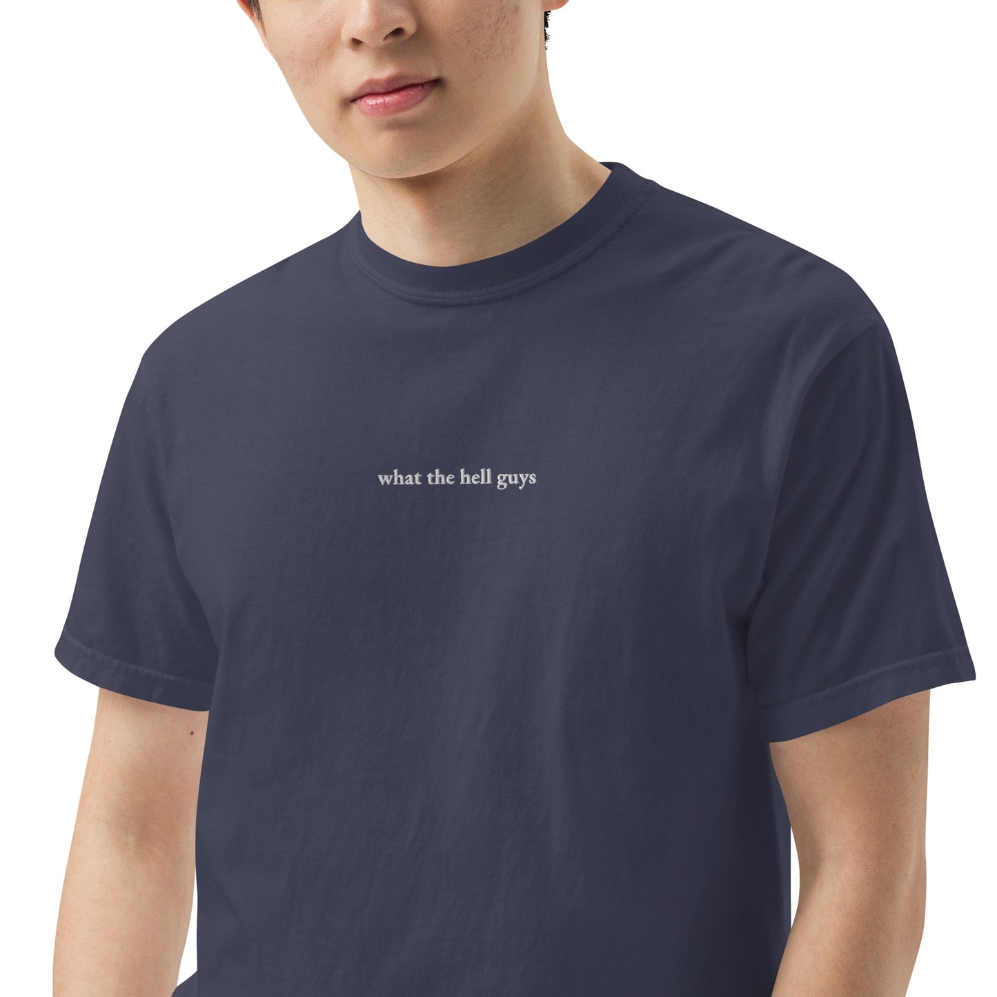 What the Hell Guys Embroidered T Shirt - Kellie Nalbandian 45